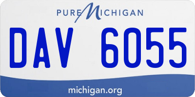 MI license plate DAV6055