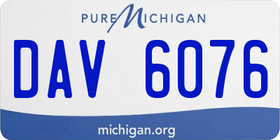 MI license plate DAV6076