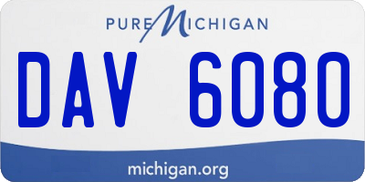 MI license plate DAV6080