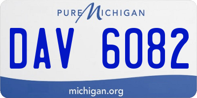 MI license plate DAV6082