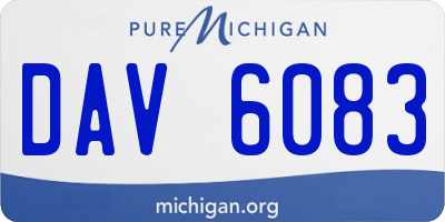 MI license plate DAV6083