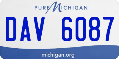 MI license plate DAV6087