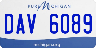 MI license plate DAV6089