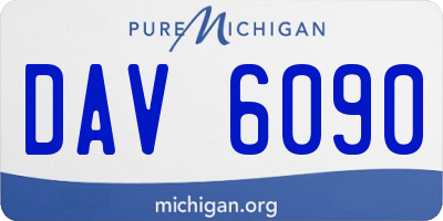 MI license plate DAV6090