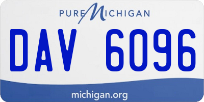MI license plate DAV6096