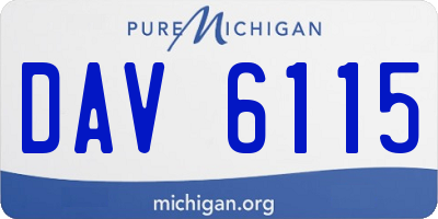 MI license plate DAV6115