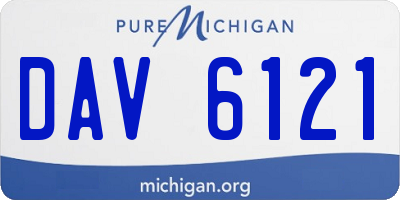 MI license plate DAV6121