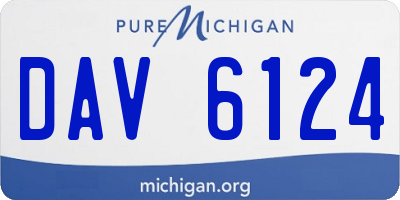 MI license plate DAV6124