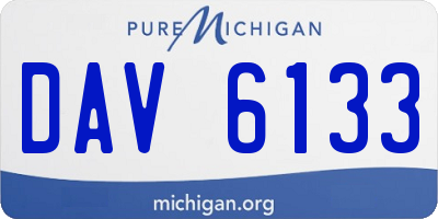 MI license plate DAV6133