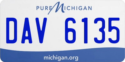 MI license plate DAV6135