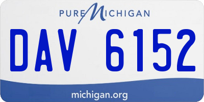 MI license plate DAV6152