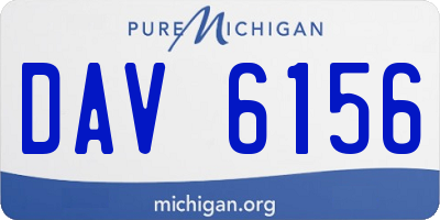 MI license plate DAV6156