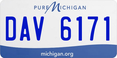 MI license plate DAV6171