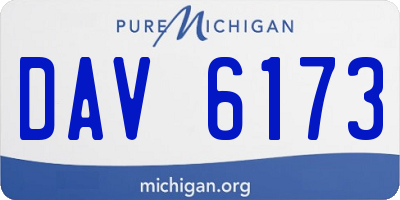 MI license plate DAV6173