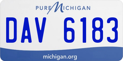 MI license plate DAV6183