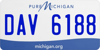MI license plate DAV6188