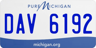 MI license plate DAV6192