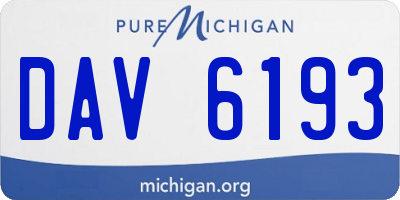MI license plate DAV6193
