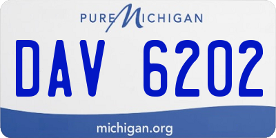 MI license plate DAV6202