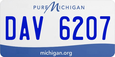 MI license plate DAV6207