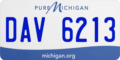 MI license plate DAV6213