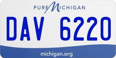 MI license plate DAV6220