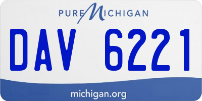 MI license plate DAV6221