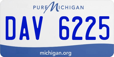 MI license plate DAV6225
