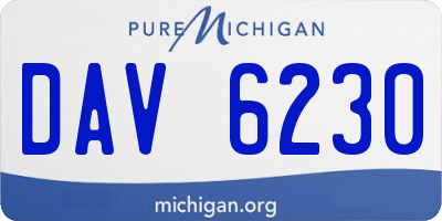 MI license plate DAV6230