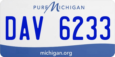 MI license plate DAV6233