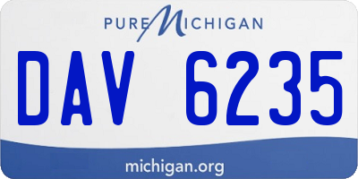 MI license plate DAV6235