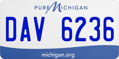 MI license plate DAV6236
