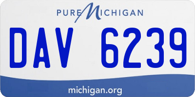 MI license plate DAV6239