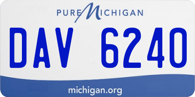 MI license plate DAV6240