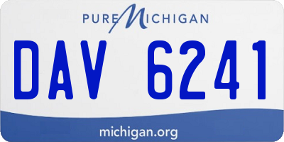 MI license plate DAV6241