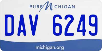 MI license plate DAV6249