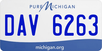 MI license plate DAV6263