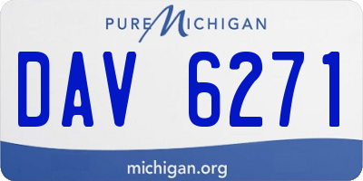 MI license plate DAV6271