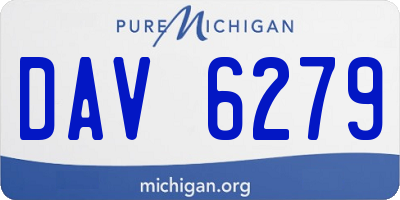 MI license plate DAV6279