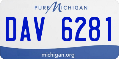 MI license plate DAV6281