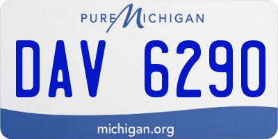 MI license plate DAV6290