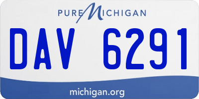 MI license plate DAV6291