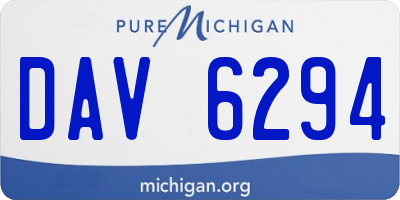 MI license plate DAV6294