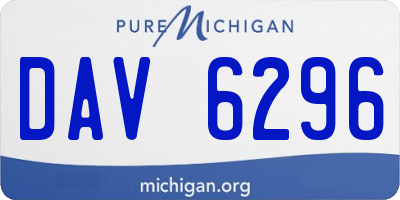 MI license plate DAV6296