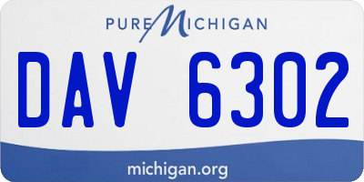 MI license plate DAV6302