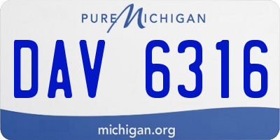 MI license plate DAV6316