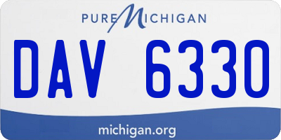 MI license plate DAV6330