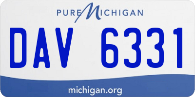 MI license plate DAV6331