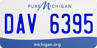 MI license plate DAV6395