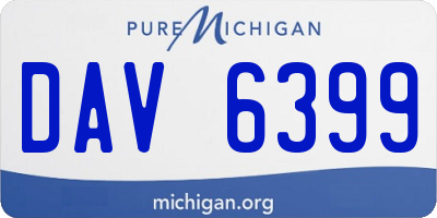 MI license plate DAV6399